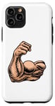 Coque pour iPhone 11 Pro Icône de dessin animé pour bras musculaire biceps fort
