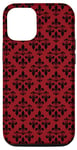 Coque pour iPhone 13 Fleur de lys gothique rouge et noir motif floral fleur de lys