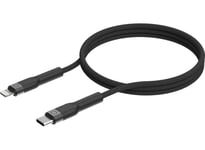 Linq Connects Câble USB-C vers Lightning PRO, Certifié Mfi, de 2m, Compatible avec le Connecteur Lightning Apple USB-C, Câble Tressé, Gris