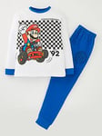 Boys, Super Mario Kart Long Sleeve Pyjamas - White, White, Size Age: 8-9 Years