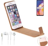 Protective cover for Oppo A94 + earphones cork Flipstyle