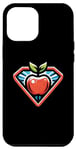 Coque pour iPhone 15 Pro Max Pomme de super-héros drôle et mignon en détresse