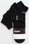 3 Pair Pack of Mens, Black, Trainer, Adidas, Sports Socks, Large, 14.5 - 17 UK