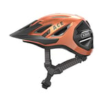 ABUS Casque de ville Urban-I 3.0 ACE - casque de vélo sportif avec feu arrière LED, visière rallongée et fermeture magnétique - pour hommes et femmes - Orange, taille S