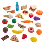 KidKraft 30-Piece Toy Food Set with Fruits and Vegetables, Pretend Play Food Set, Accessory for Kids' Kitchen and Toy Supermarket, Play Kitchen Accessories, Kids' Toys, 63509