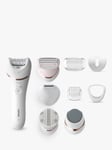 Philips BRE740/11 Series 8000 Wet and Dry Epilator with Foot File & Body Exfoliation Brush