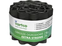 Agaplast Korrugerad Trädgårdskant 15Cm X9m Vartco Extra Strong Grå