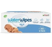 6 Packs WaterWipes Original Plastic Free Baby Wipes, 360 Count (Pack of 6)