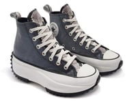 CONVERSE RUN STAR HIKE HI SNAKESKIN TRAINERS, UK SIZE 9, BLACK/WHITE, 173081C