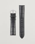 HIRSCH Duke Embossed Leather Watch Strap Grey
