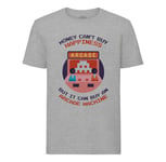 T-Shirt Homme Col Rond Arcade Machine Money Can't Buy Happiness Jeux Video Retro