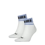 PUMA New Heritage Quarter Hosiery, White Benjamin Blue, 9-11