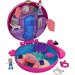 Polly Pocket Flamingo Floatie Compact Playset with 2 Micro Dolls & Accessories