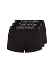 Calvin Klein 3 Pack Modern Structure Trunks - Black, Black, Size M, Men