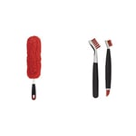 OXO Good Grips Microfibre Hand Duster & Good Grips Deep Clean Brush Set - Orange