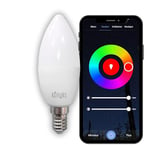 Konyks Antalya Easy E14 Smart Light Bulb WiFi + Bluetooth 350 Lumens, Colours + White Adjustable, Compatible with Alexa or Google Home, Easy Automations