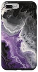 Coque pour iPhone 7 Plus/8 Plus Drapeau Asexuality Marble Pride | Art en marbre noir, violet, gris