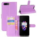 OnePlus 5 PU Wallet Case Purple