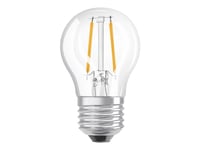 Osram Led Star - Led-Glödlampa Med Filament - Form: P25 - Klar Finish - E27 - 2.5 W (Motsvarande 25 W) - Klass F - Svalt Vitt Ljus - 4000 K