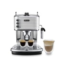 De'Longhi Scultura Traditional Barista Pump Espresso Machine, Coffee and Cappuccino Maker, ECZ351W, White