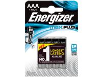 Batteri Energizer® Alkaline Max Plus™, AAA, 1,5 V, pakke a 4 stk