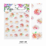 3d Acrylic Engraved Nail Sticker 5d Embossed Flower Lace