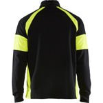 Blåkläder Visible sweatshirt, med kort dragkedja, svart/High-Vis gul, storlek 2XL
