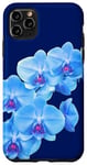 Coque pour iPhone 11 Pro Max Magnifique orchidée phalaenopsis bleue en forme de mania