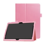 Huawei MediaPad T3 10 Enfärgat fodral i läder - Ljus rosa