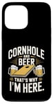 Jeu et soirée de beuverie dans le jardin Cornhole and Beer Coque pour iPhone 13 Pro Max