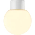 Tak- och vägglampa Classic Glob vit, 180 matt opal LED 8W 3000K