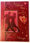 I Love you - Sentimental Verse Morden Love Couple Dancing Valentine's Day card