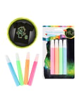 Toi-Toys Squeeze Textile Markers Glow in the Dark 4 pcs.