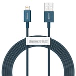 Baseus Superior USB till IPhone Lightning Kabel 2.4A 2m - Blå