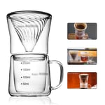 Ice Coffee Maker, Drip Coffee Maker Jug Set Pour Over Coffee Maker Brewer Set Iced Coffee Maker Hand Coffee Filter Filter Paper Set 90 * 170Mm (200Ml)