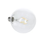 ECD Germany 5-pack LED glödlampa Globe E27 4W - Varm vit 2800K - 125 mm - 403 lumen - AC 220-240 V - förblir dolda och ersatt 20W glödlampa - Classic
