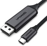 UPGROW Câble USB-C vers DisplayPort - 4K à 60 Hz pour le bureau à domicile - Câble USB-C vers DP compatible MacBook Pro/MacBook Air/iPad Pro/ordinateur portable/téléphone avec port USB-C (1,2 m)