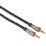 HAMA Premium Minijack 3,5 mm kabel - Guldpläterad 3 m