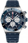 Breitling AB0136161C1S1 Super Chronomat B01 44 Blå/Gummi Ø44 mm