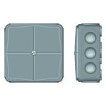 Norwesco Kopplingsdosa IP65 Grå (88x88x40mm)