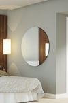 All Glass Circular Bevelled Venetian Design Round Wall Mirror 110 x 110CM