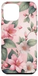 iPhone 15 Plus Pink Jasmine Flowers Pattern Case