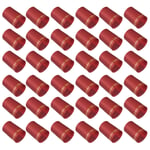 Cabilock 100pcs PVC Heat Shrink Capsules Wine Shrink Wrap Wine Bottle Capsules Shrink Wrap Wine Bottle Tops Covers 33mm (Red)
