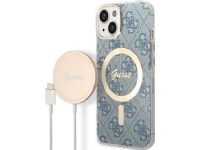 Guess set Case + Charger for iPhone 14 6,1&amp amp quot GUBPP14SH4EACSB blue BP Magsafe Case + Charger 4G