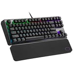 Cooler Master CK530 V2 Mechanical Tenkeyless Gaming Keyboard, RGB Backlight, On-fly Control, Aluminum Top Plate and Wrist Rest Included, Layout ES/Switches Red