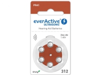 Batterier för hörapparater 312 / PR41 everActive ULTRASONIC 312- 6 st