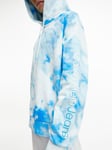 Calvin Klein Jeans Summer Splash Hoodie, Aop Blue M male 100% cotton