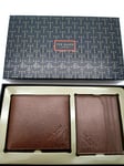 Genuine TED BAKER Brogue GIFT SET : BILLFOLD WALLET & CARDHOLDER Brown