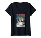 Womens Stranger Things Christmas Upside down Castle Byers Poster V-Neck T-Shirt