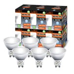 6X GU10 LED Bulbs 3W Cool White Daylight Brite-R 120° Beam 6500K 240lm Spot Downlight 90% Energy Save* 30W Halogen Replacement Lamp AC220-240V WideAngle Frosted Recessed Lighting 2yr Warranty 6 Pack